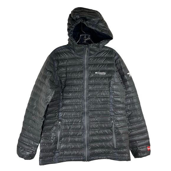 Columbia Titanium OutDry 700 Down Hooded Gray Jacket Women’s Large Duck Down - Picture 1 of 12
